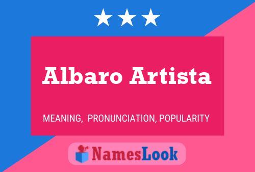 ملصق اسم Albaro Artista