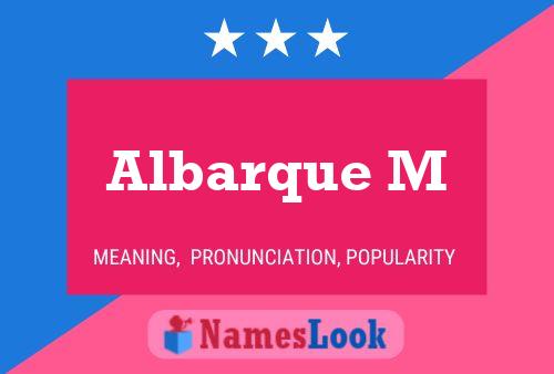 ملصق اسم Albarque M