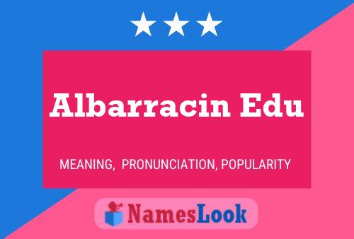 ملصق اسم Albarracin Edu