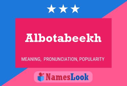 ملصق اسم Albotabeekh