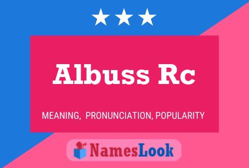 ملصق اسم Albuss Rc