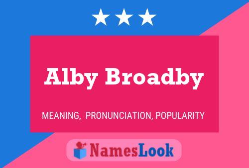 ملصق اسم Alby Broadby