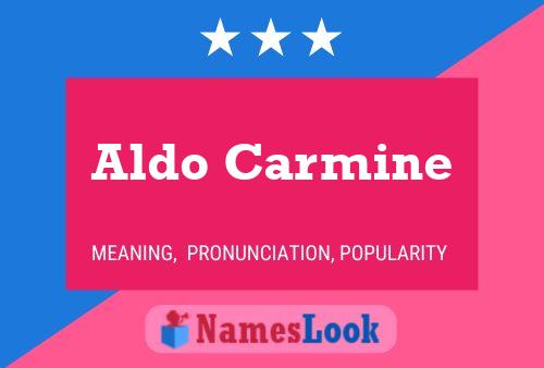 ملصق اسم Aldo Carmine