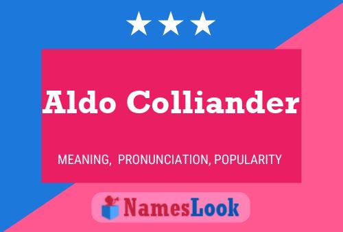 ملصق اسم Aldo Colliander