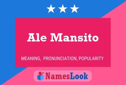 ملصق اسم Ale Mansito