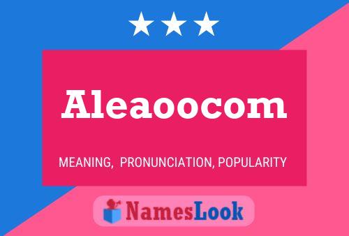 ملصق اسم Aleaoocom