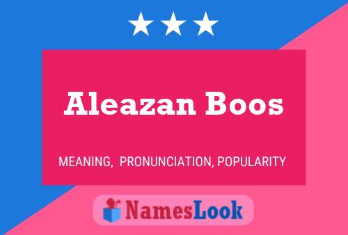 ملصق اسم Aleazan Boos