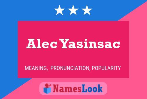 ملصق اسم Alec Yasinsac