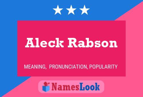 ملصق اسم Aleck Rabson