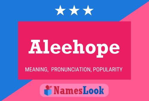 ملصق اسم Aleehope