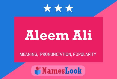 ملصق اسم Aleem Ali