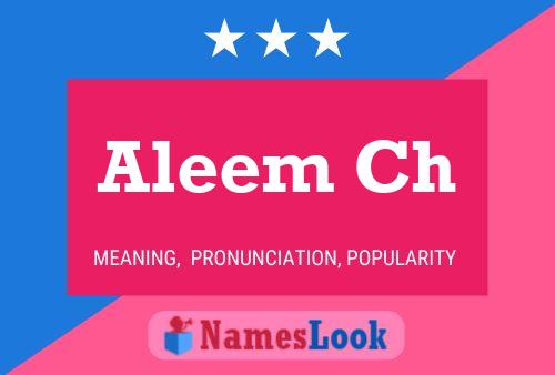 ملصق اسم Aleem Ch