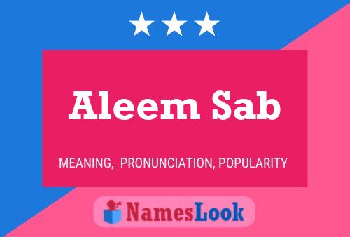 ملصق اسم Aleem Sab