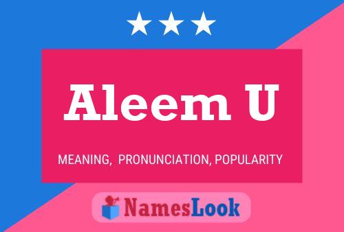 ملصق اسم Aleem U