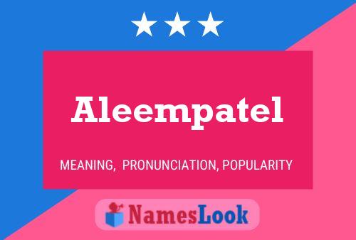 ملصق اسم Aleempatel