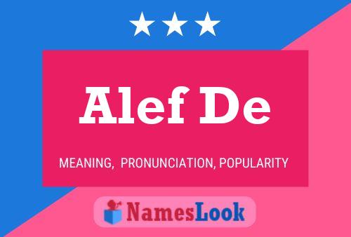 ملصق اسم Alef De