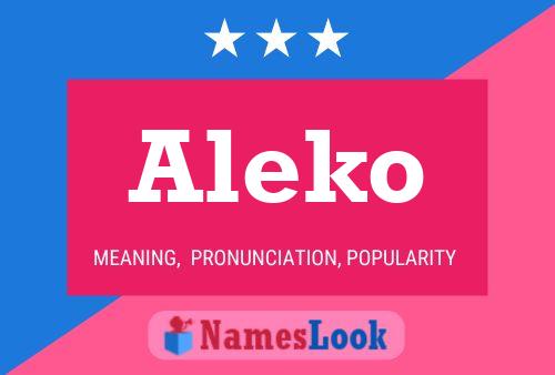 ملصق اسم Aleko