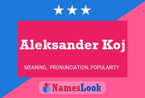 ملصق اسم Aleksander Koj