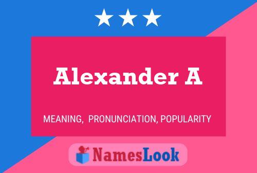 ملصق اسم Alexander A