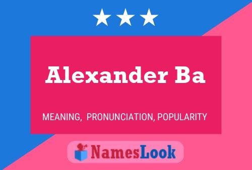 ملصق اسم Alexander Ba