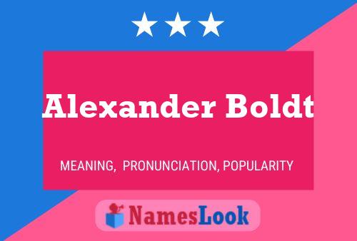 ملصق اسم Alexander Boldt