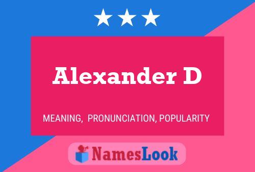 ملصق اسم Alexander D