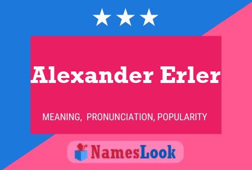 ملصق اسم Alexander Erler