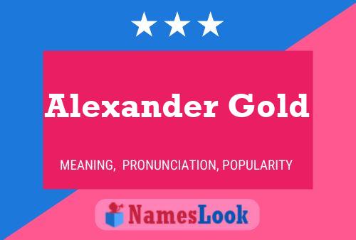 ملصق اسم Alexander Gold