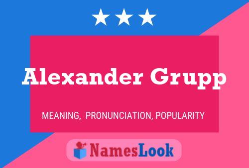 ملصق اسم Alexander Grupp