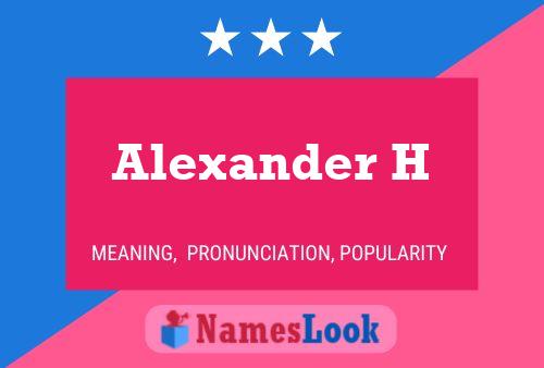 ملصق اسم Alexander H