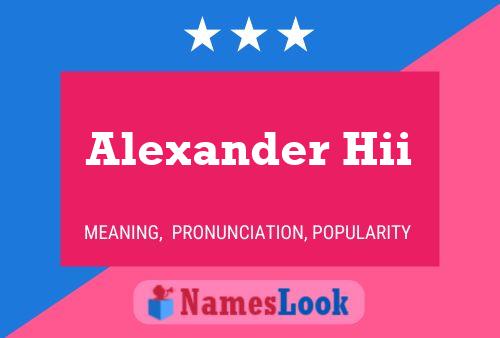 ملصق اسم Alexander Hii