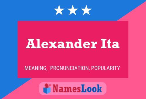 ملصق اسم Alexander Ita