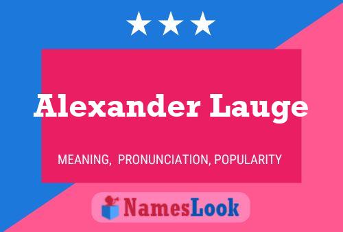 ملصق اسم Alexander Lauge