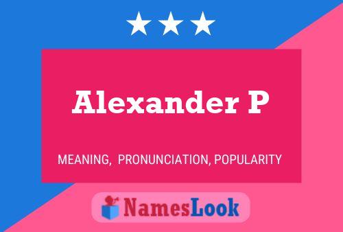 ملصق اسم Alexander P