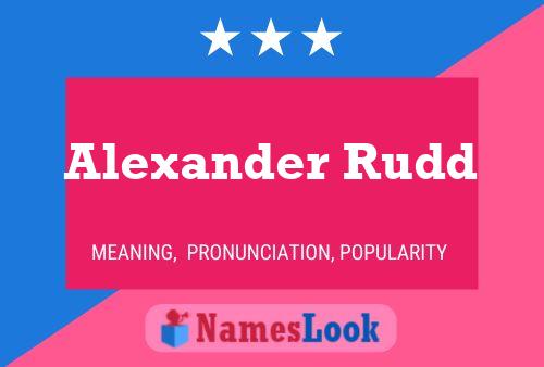 ملصق اسم Alexander Rudd