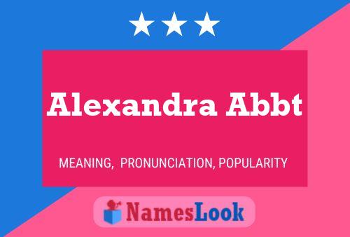 ملصق اسم Alexandra Abbt