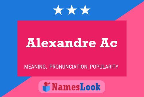 ملصق اسم Alexandre Ac