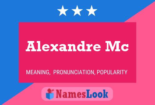 ملصق اسم Alexandre Mc