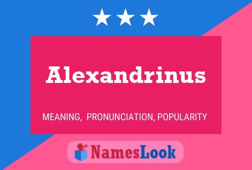 ملصق اسم Alexandrinus