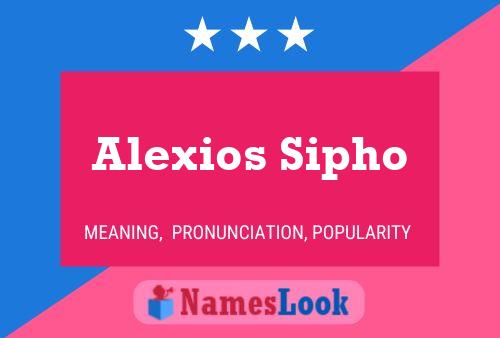 ملصق اسم Alexios Sipho