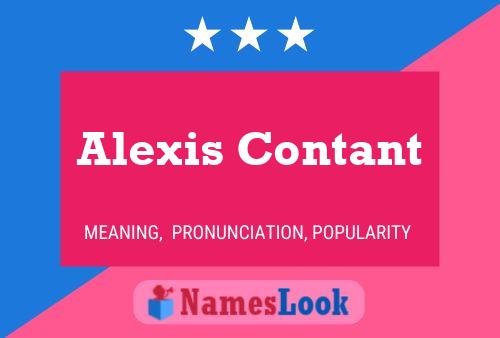 ملصق اسم Alexis Contant