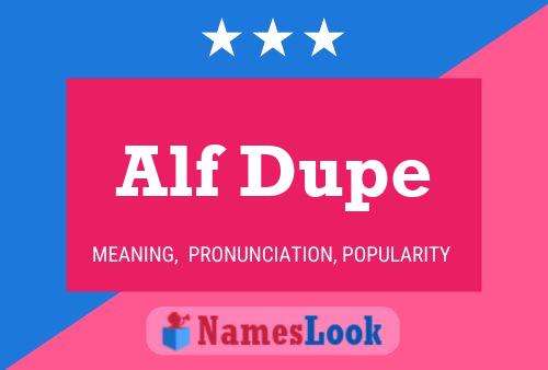 ملصق اسم Alf Dupe