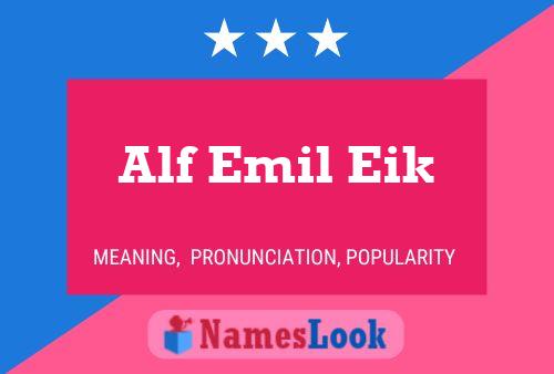 ملصق اسم Alf Emil Eik