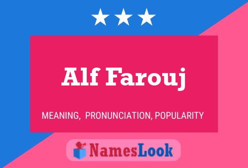 ملصق اسم Alf Farouj