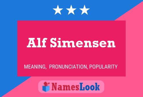 ملصق اسم Alf Simensen