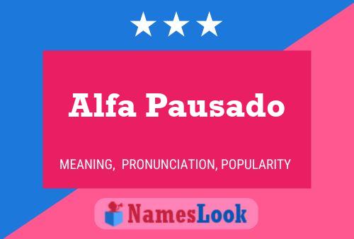 ملصق اسم Alfa Pausado