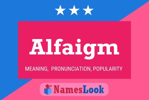 ملصق اسم Alfaigm