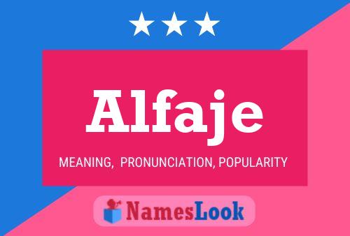 ملصق اسم Alfaje