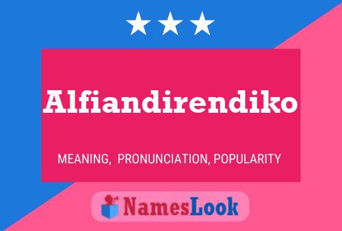 ملصق اسم Alfiandirendiko