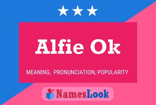 ملصق اسم Alfie Ok